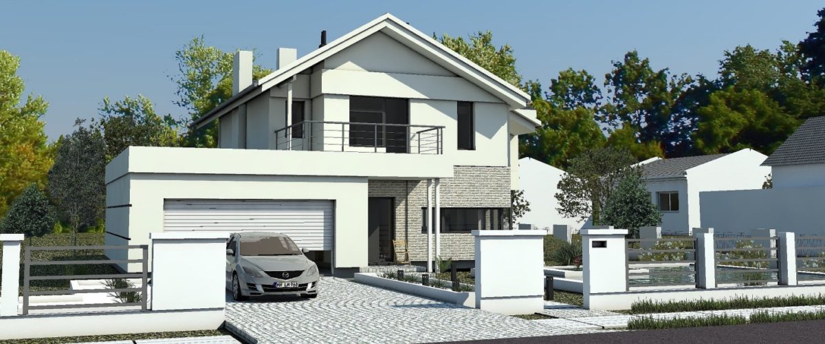 Modernistyczny dom - projekt Łódź Modernistyczny dom - projekt Łódź